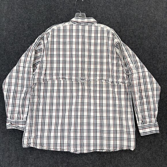 Auburn Tigers Shirt Men's XL White Plaid Football Vented Omni-Shade Pockets - Picture 3 of 10